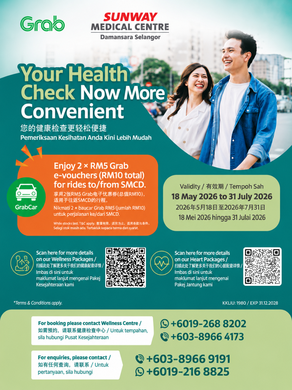 Grab X Heart and Health Screening Packages